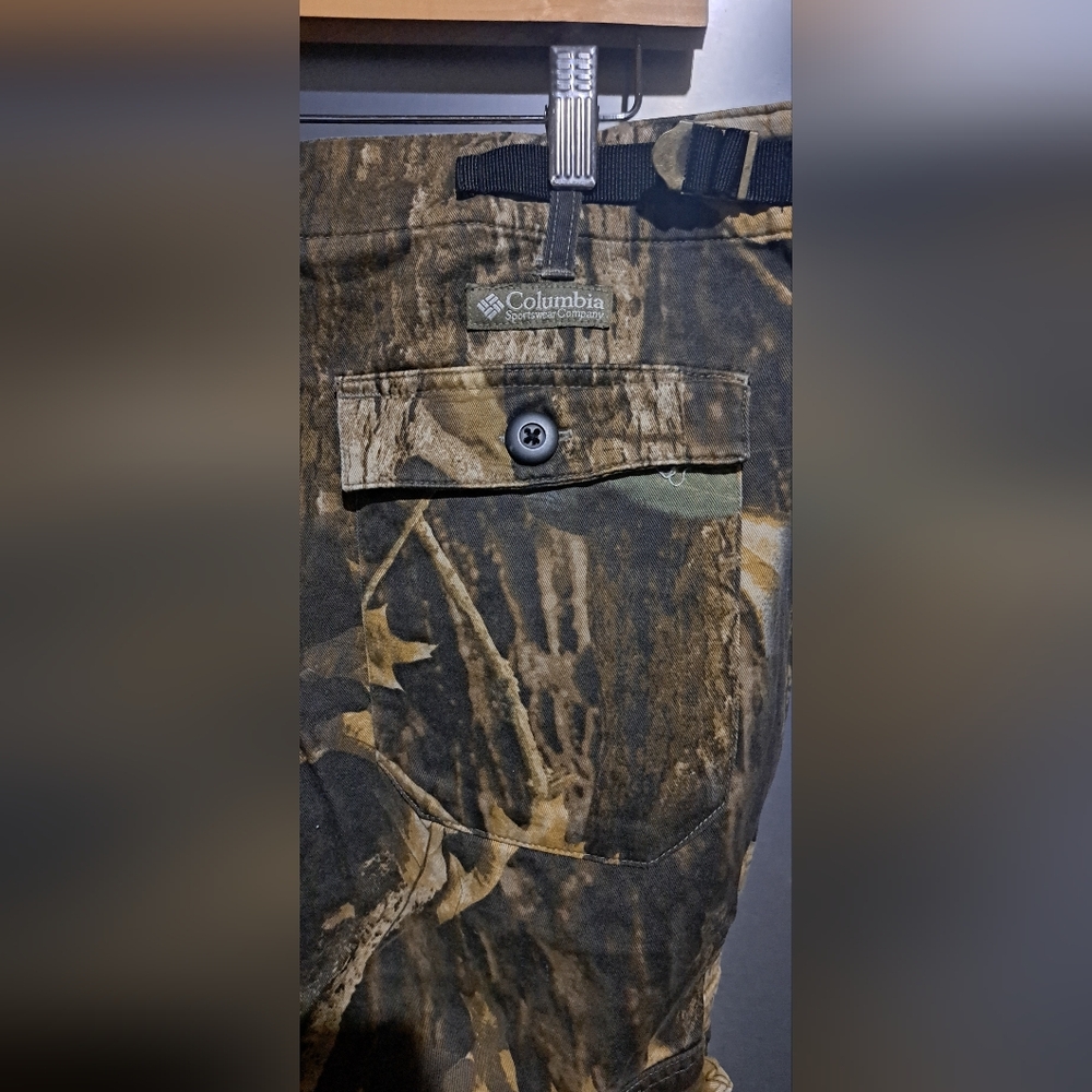Mens Columbia Timberwolf Camouflage Hunting Cargo Pants Camo Outdoor 32x31